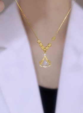 银为有你三生有幸项链女