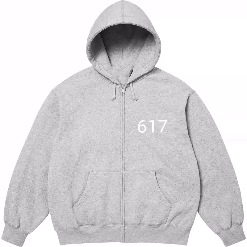 镂空字母拉链连帽卫衣 黑 花灰  S M L XL