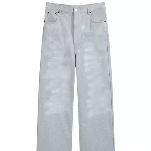 AC 猫须喷绘做旧毛圈卫衣长裤 花灰 S-XL