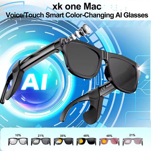 AI Smart Glasses 8MP Camera Translate sunglasses earbuds