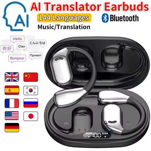 AI Translator Earbuds  Translators Headphones 144 Languages