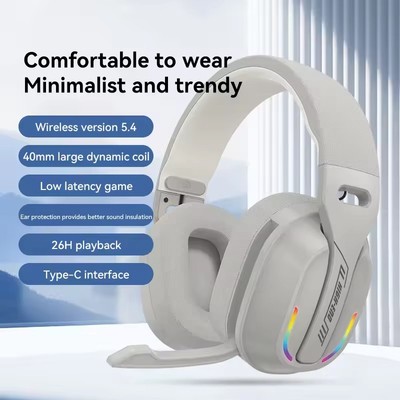 Foldable Over-Ear Earphones Bluetooth5.4 Gaming Headsets
