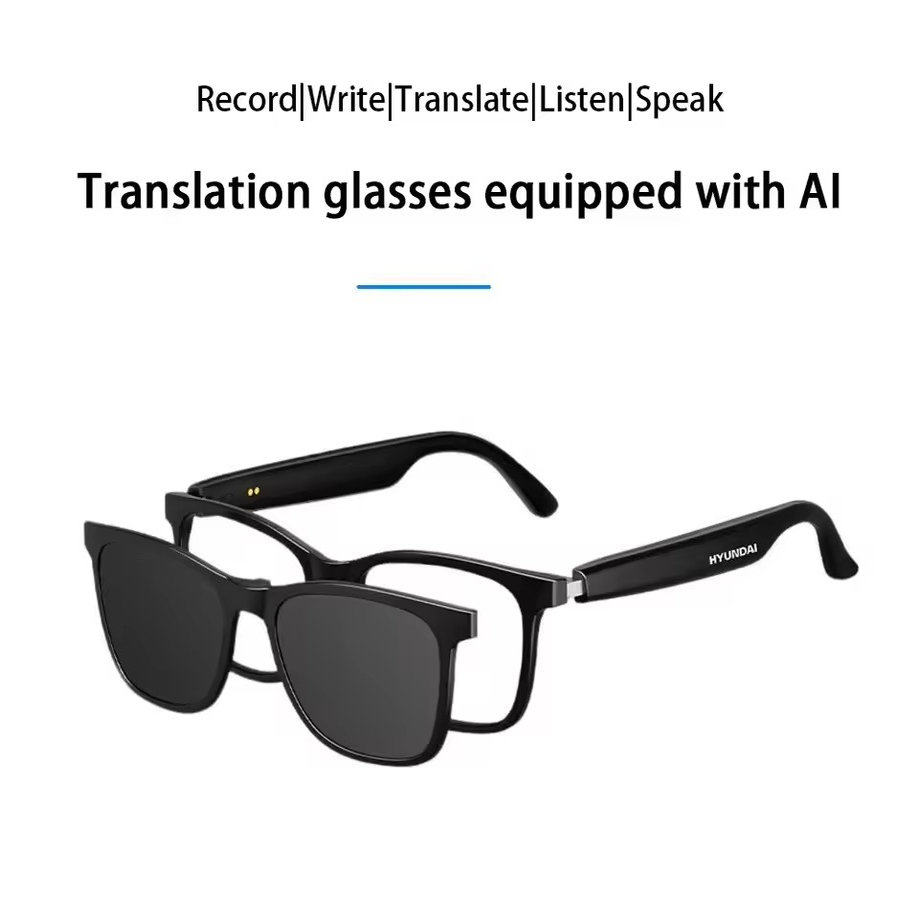 BluetoothTranslat ion Sunglasses AI Simultaneous Translator