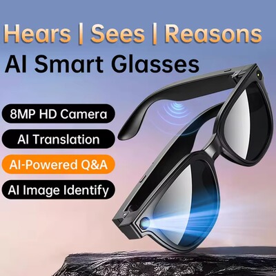 Smart Glasses 800W Camera Video AI sunglasses Translator