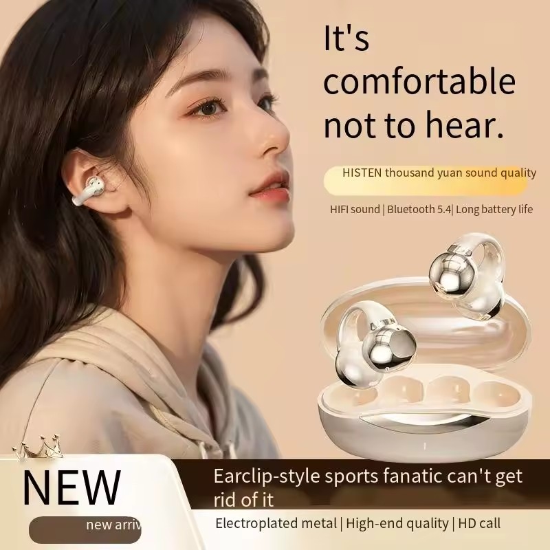 Ear Clip Wireless Headphone TWS Bluetooth Earphone Headset