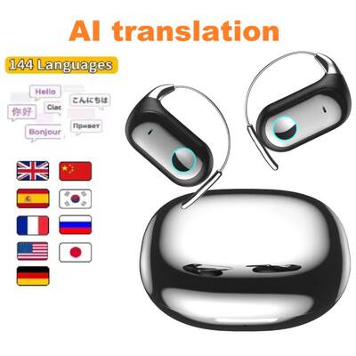 AI Translation Headphones 144 Languages Translator Earbuds