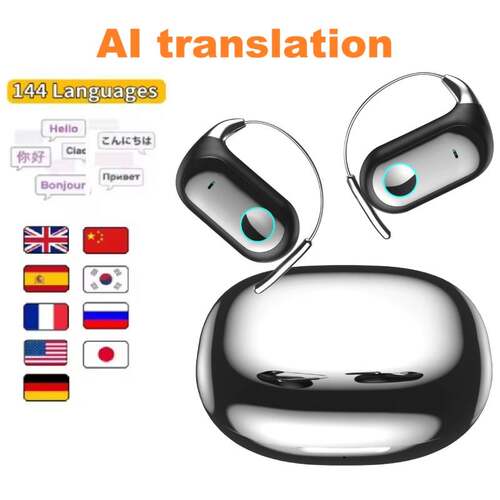 AI Translation Headphones 144 Languages Translator Earbuds