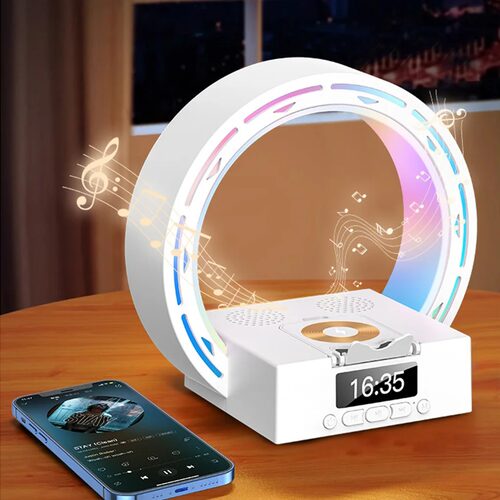 Bluetooth Speaker Wireless Charger Dock Alarm Wake Up Light
