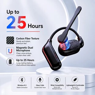 Bluetooth Headphones Microphone Earphone Air Conduction
