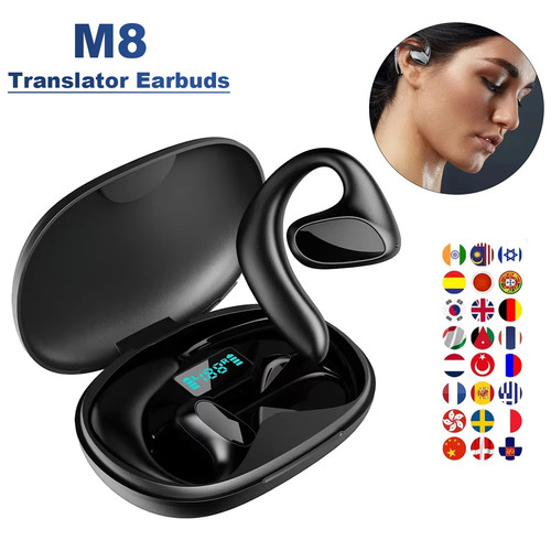 M8 Translator Headset Languages Instant Translation earbuds