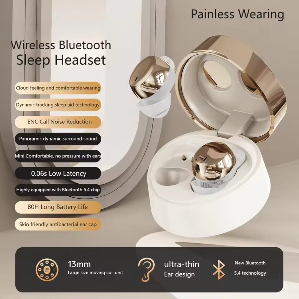 In Ear Painless Sleep Earphones Wireless Bluetooth Lightweig