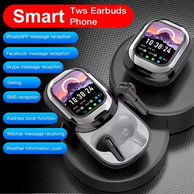 AI Translator Slide-Type TWS Bluetooth Earbuds APP Receive