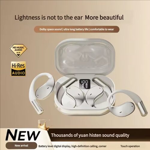 Bluetooth Earphones Earhook Wireless Headse Noise Cancel