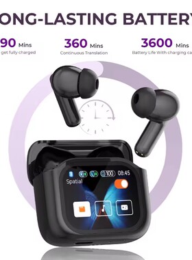 Bluetooth Translation Headset Color Touch Display Earphone