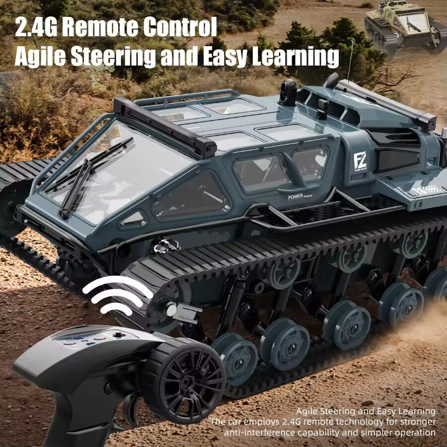 JJRC C8812 LED Full Scale Tracked Tank Toy RC Car Model