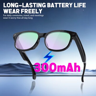 Smart Glasses 8MP Camera 300mAh 32GB Photochromic Lenses