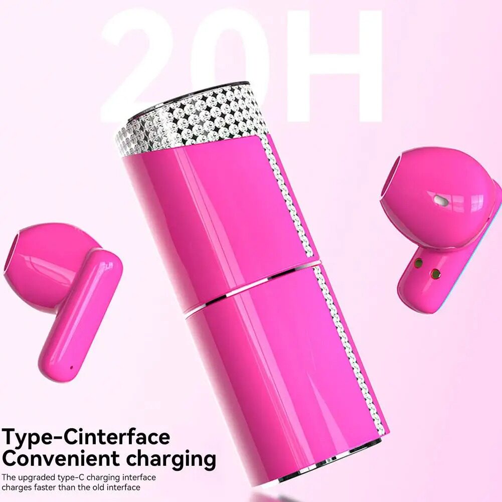 Lipstick Sparkling Diamond Ai Translation Bluetooth Earphone
