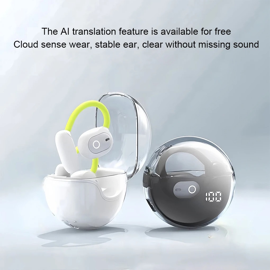 AI Translator Earbuds Open Ear Headset Sports Headphones