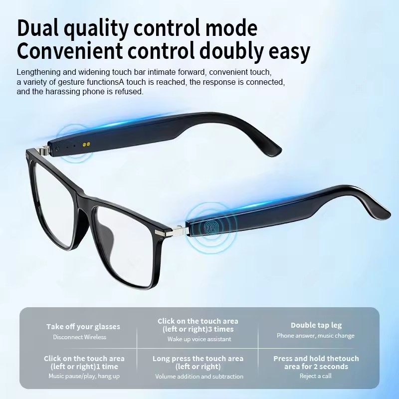 Smart Glasses with AI Translator BT Glasses Headphones