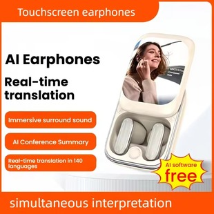 AI Translation Bluetooth Earphones Recording Transcription