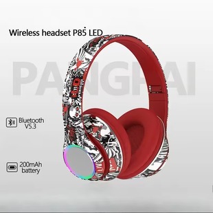 Headset Bluetooth 5.3 Gamer Headphones  Foldable FM Radio