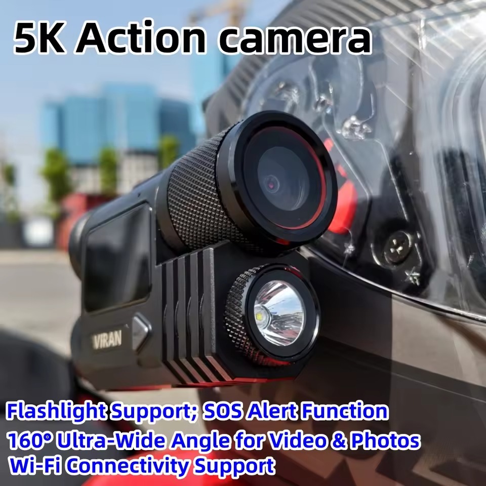 Action Camera 5K 30M Waterproof WiFi EIS Action Sport Cam Bicycle Helmet Motorcycles