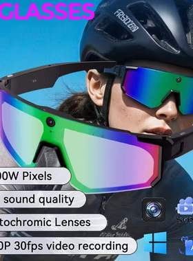 Smart Glasses 8MP Camera  AI Bluetooth Cycling sunglasses