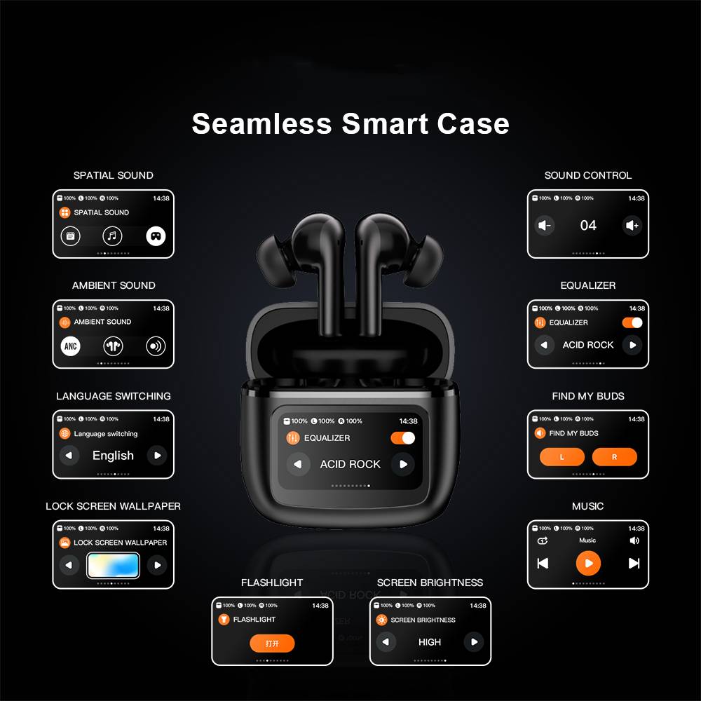 Wireless Sport Earphones Noise Cancelling Earbuds Headphones