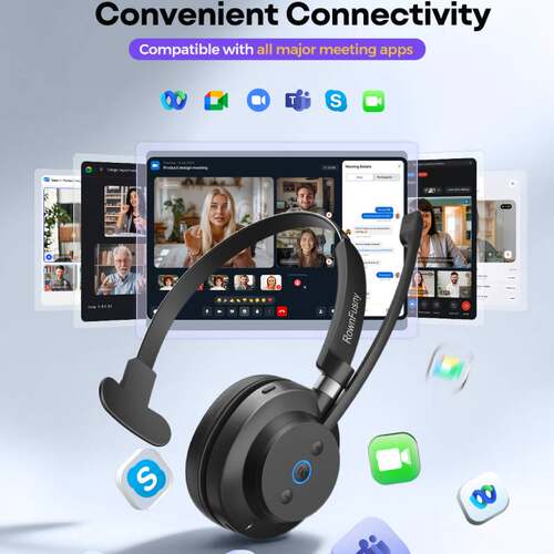 Wireless Bluetooth Headphones 2.4G USB Dongle Call Center