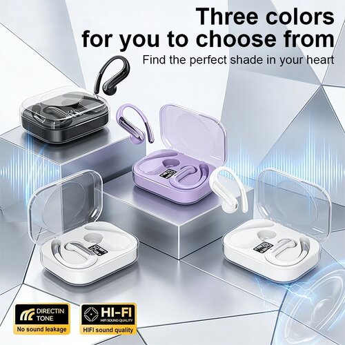 Open Ear Hook Bluetooth 5.4 Earphones  Sound Noise Reduction