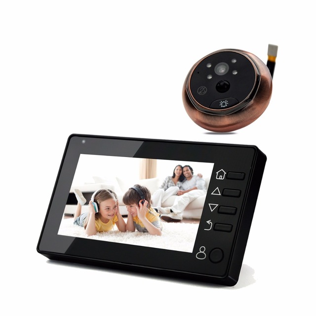 Access Control Metal Peephole Camera 4.3 Inch Door Bell