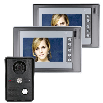 7 Inch Video Door Phone Doorbell Intercom 1-camera 2-monitor