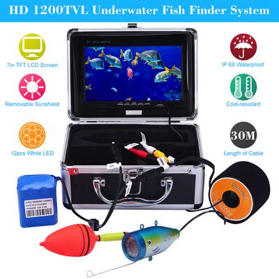 30M 1200TVL Underwater Fishing Camera with 7in LCD Monitor F