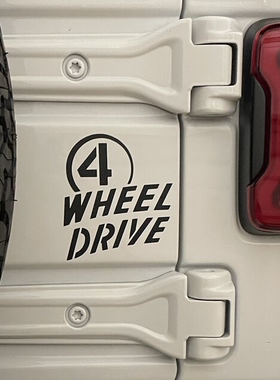 牧马人Wheeler 4 轮驱动尾箱盖贴纸 Jeep 角斗士 贴花JL反光车贴