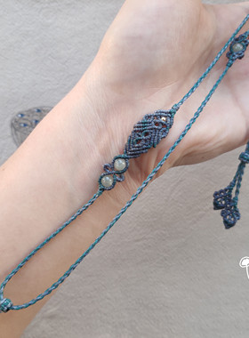 手工编织玉珠翡翠项链绳南红吊坠