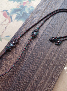 鱼小丸手作手工编织金银玉坠绳