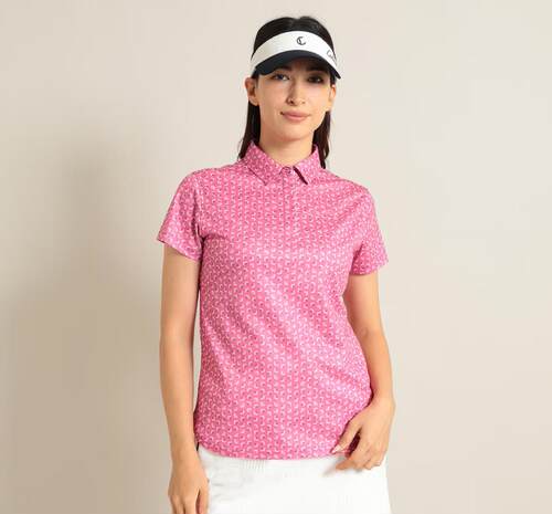 日本原单Callaway高尔夫女装夏季短袖POLO T恤印花吸水速干20325