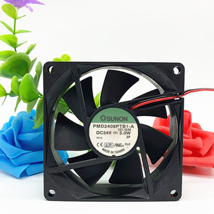 24V 雙滾珠大風量變頻器風扇 PMD2408PTB1 建準 2線 8025