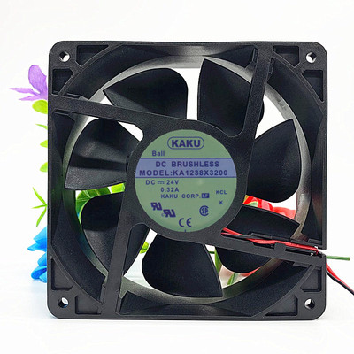 原装正品 卡固 KA1238X3200 DC24 0.32A 12038 2线 7叶大风量风扇