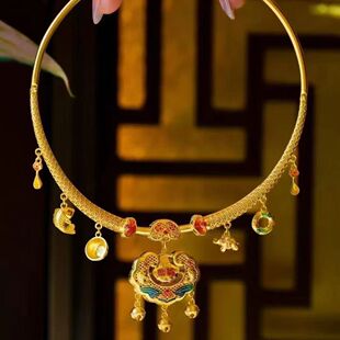 宝宝婴儿周岁长命锁金锁绳圈平安仿真金饰戴金抓周道具项圈编绳