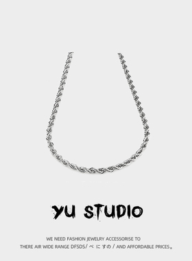 yu原创设计欧美嘻哈男短袖麻花链