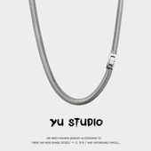 百搭基础款 YUSTUDIO嘻哈美式 钛钢蛇骨项链男潮简约高街风个性 颈链