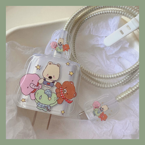 星星动物数据线保护套