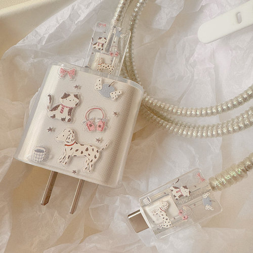 可爱斑点狗充电器保护套