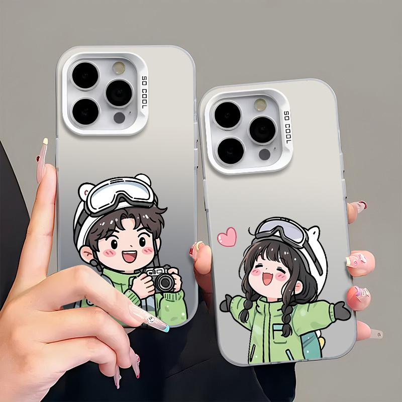 适用情侣用华为mate60手机壳新款P70nova13大孔荣耀magic6小米15苹果16VIVOX200高级OPPOFindX8S一加ACE5照相