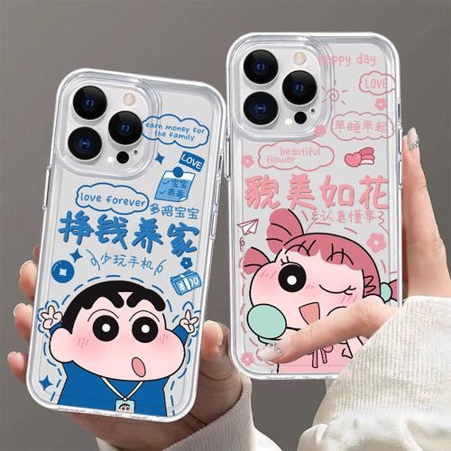 卡通iphone17promax适用苹果16情侣手机壳mate80P华为p90透明magic8荣耀600小米红米oppo不同型号VIVOS60一加
