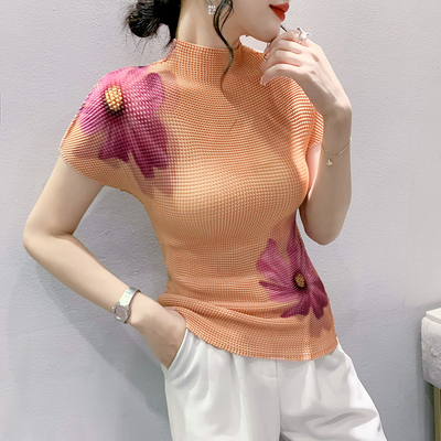 时尚印花百搭减龄修身显瘦上衣