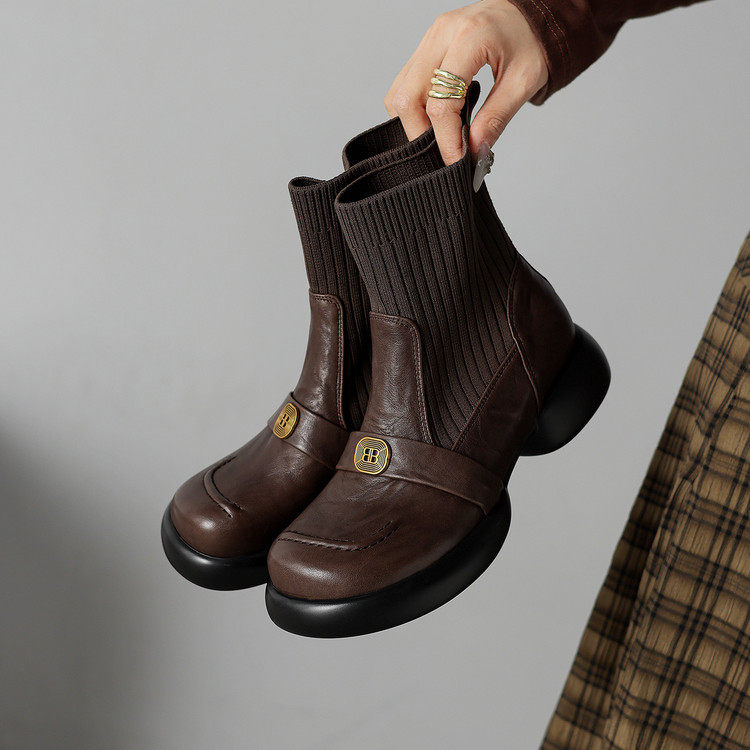 巨巨轻~英伦复古针织套筒拼接袜靴厚底金币短靴女马丁靴通勤单靴,运动/瑜伽/健身/球迷用品,广场舞鞋,淘宝优惠券,粉丝福利购,淘宝优惠卷