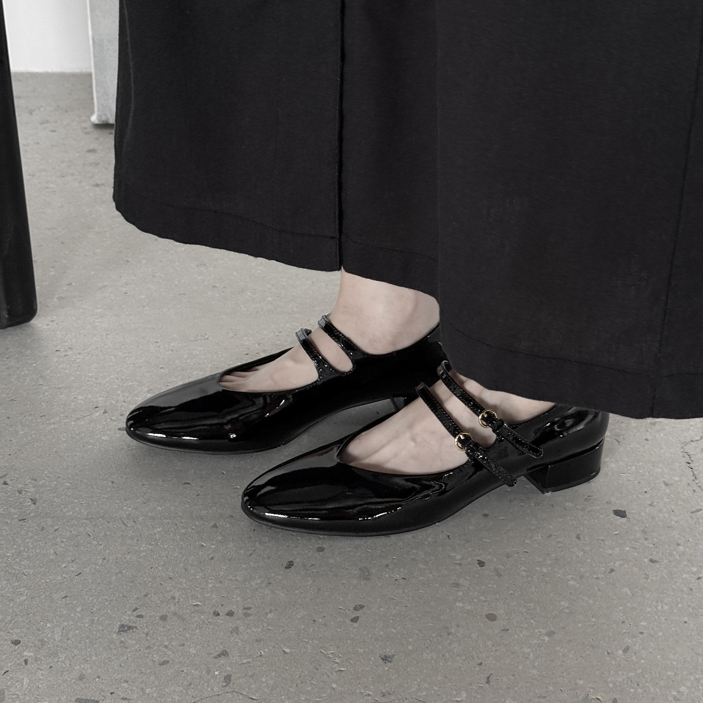 2025新款真皮圆头粗跟高跟鞋女时尚百搭小皮鞋爆款玛丽珍浅口单鞋