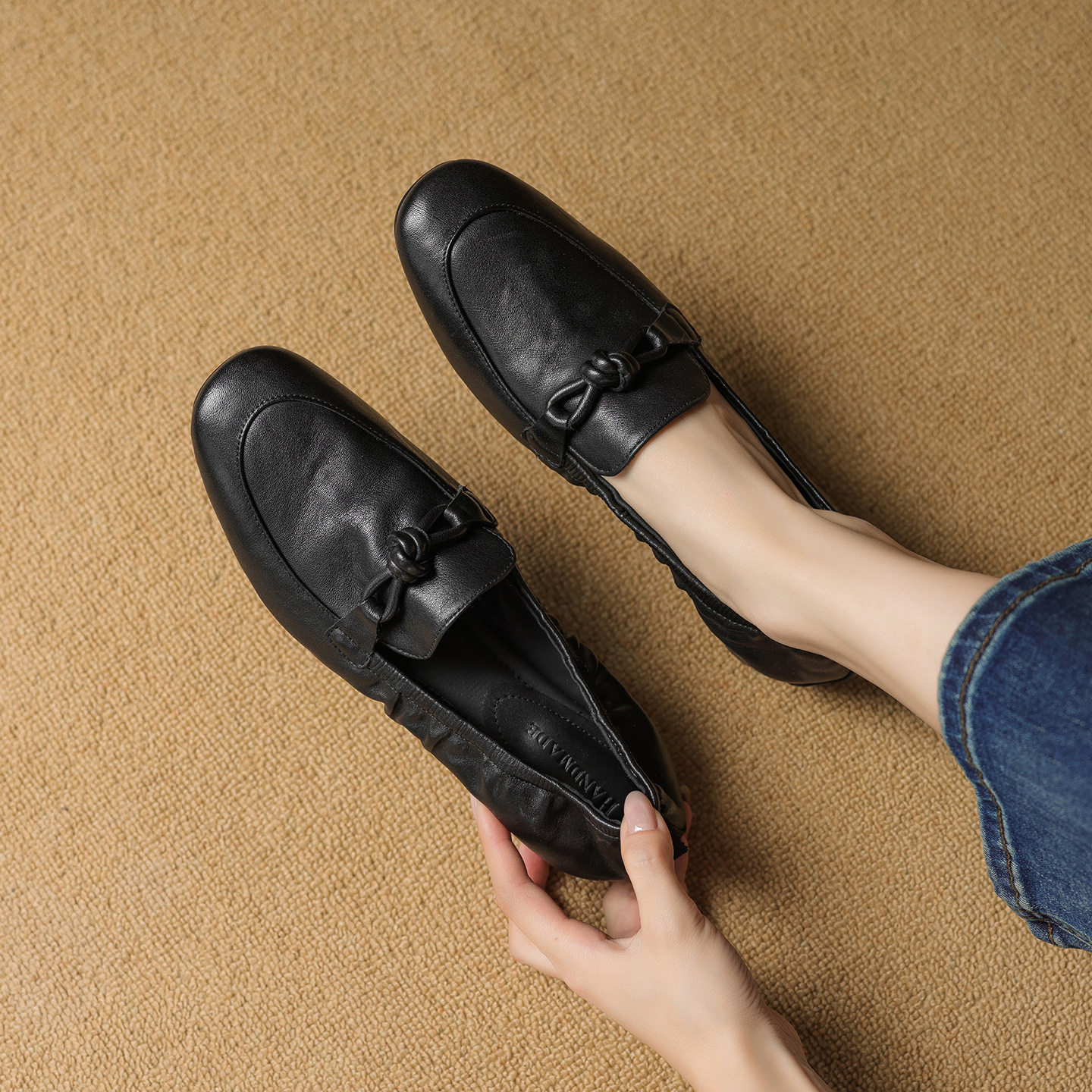 英伦风真皮乐福鞋女款软底小皮鞋春秋舒适平底鞋子深口单鞋豆豆鞋,居家布艺,居家婚庆拖鞋,淘宝优惠券,粉丝福利购,淘宝优惠卷